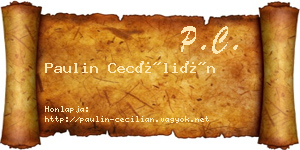 Paulin Cecílián névjegykártya